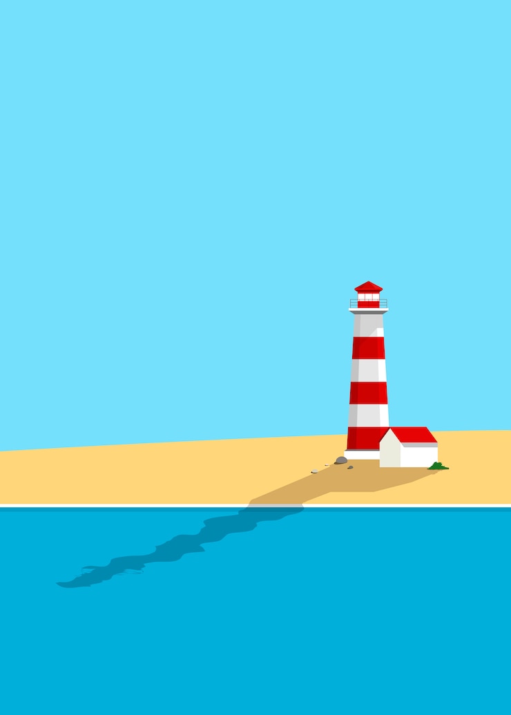 Vettore gratuito spiaggia estiva