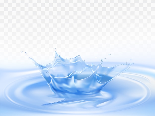 Spruzzata di acqua blu pura