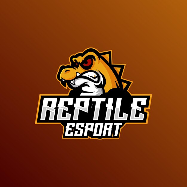 Squadra di esport logo coccodrillo arrabbiato