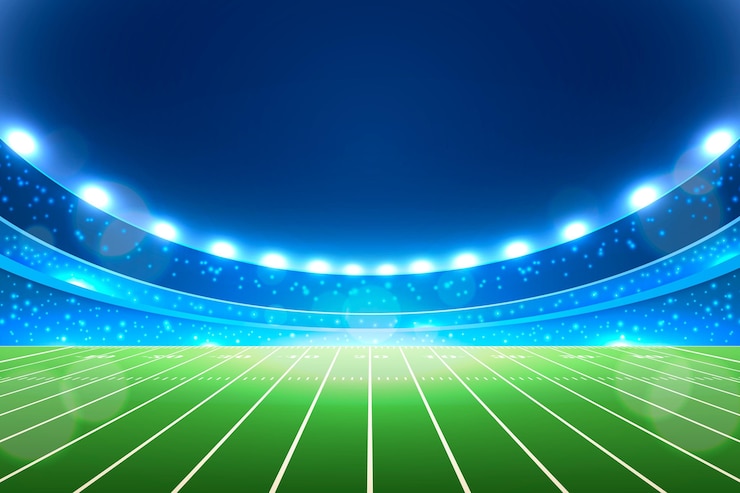 Vettore gratuito stadio di football americano realistico