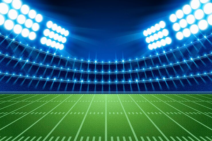 Vettore gratuito stadio di football americano realistico