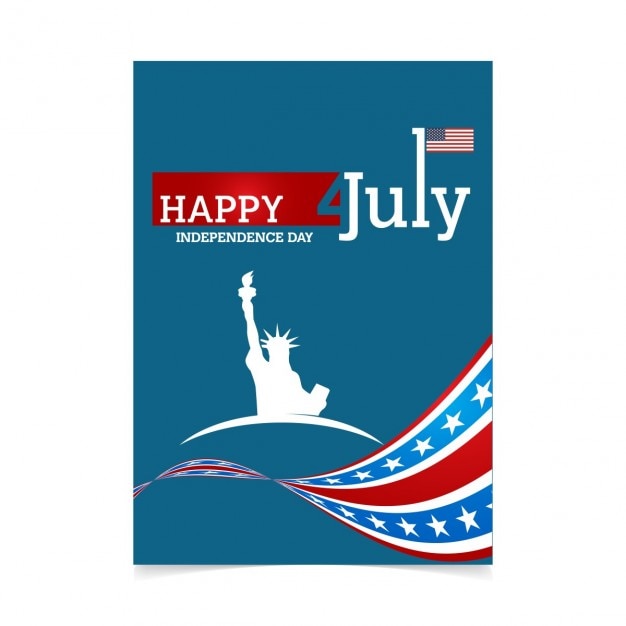 Vettore gratuito stati uniti d&#39;america giorno poster