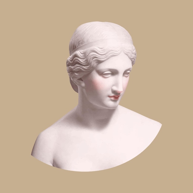 Statua della dea greca tecnica mista