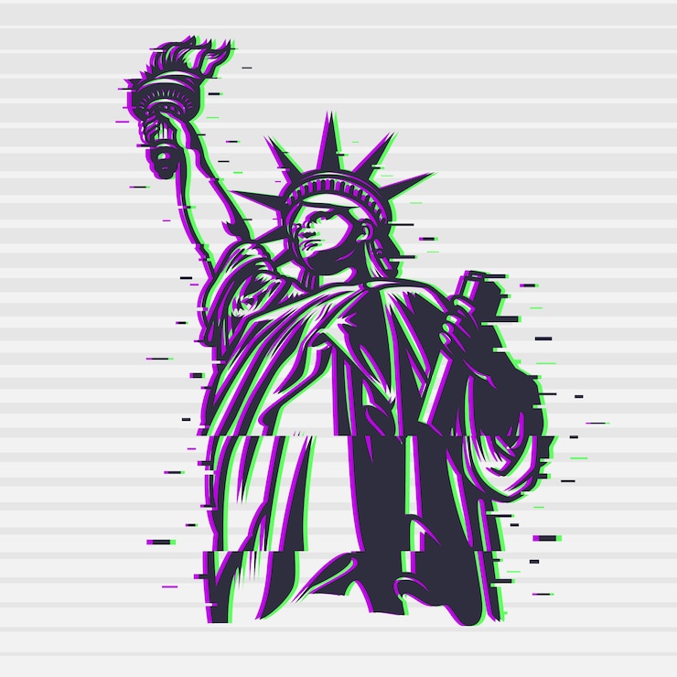 Vettore gratuito statua della libertà
