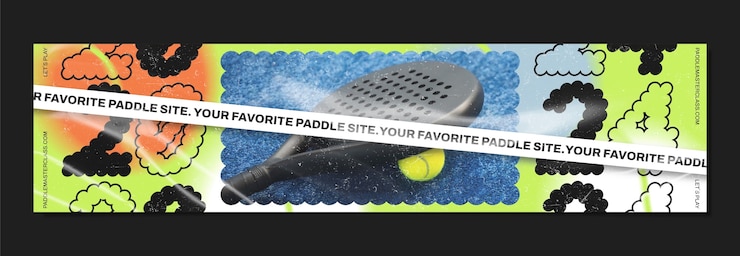 Vettore gratuito stendardo per il paddle tennis