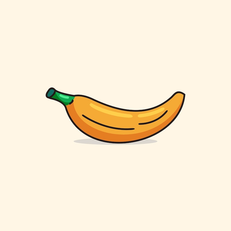Vettore gratuito stile cartone animato di frutta banana