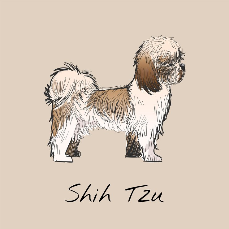 Vettore gratuito stile di disegno dell'illustrazione del cane