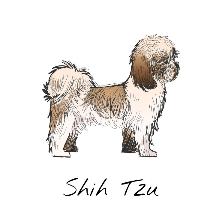 Vettore gratuito stile di disegno dell'illustrazione del cane