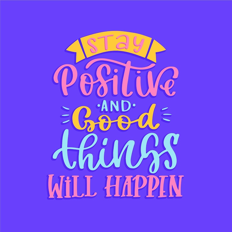 Vettore gratuito stile di lettering mente positiva