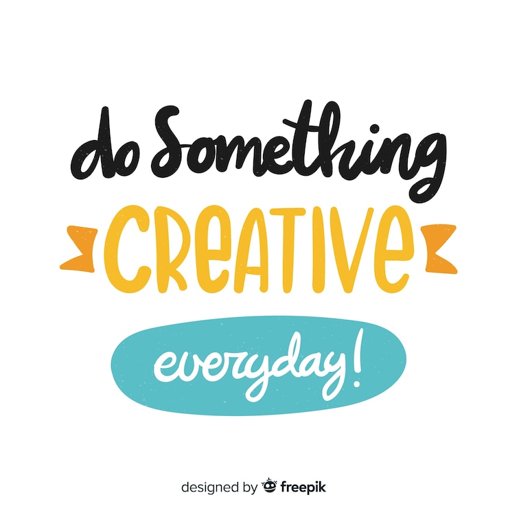 Vettore gratuito stile di lettering sfondo citazione motivazionale