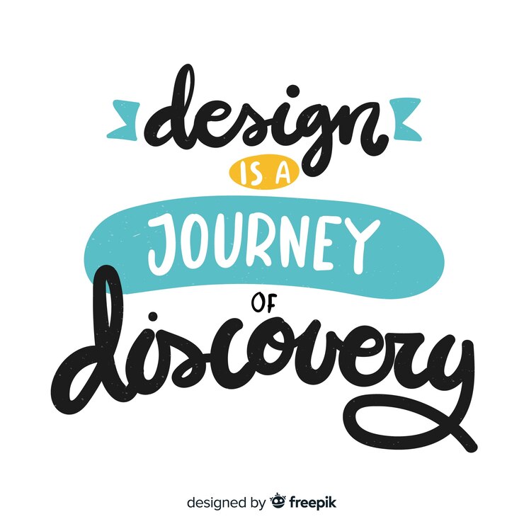 Vettore gratuito stile di lettering sfondo citazione motivazionale