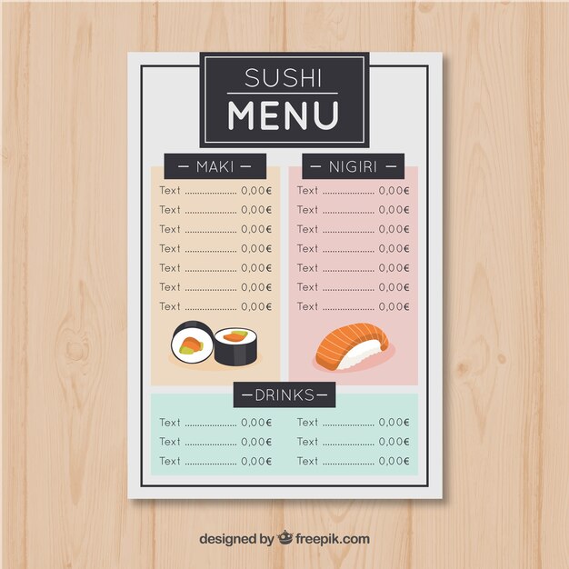 Stile disegnato del modello del menu del ristorante a disposizione