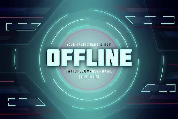 Stile gamer banner twitch offline