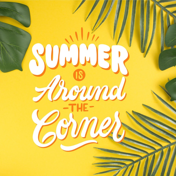 Vettore gratuito stile lettering estivo