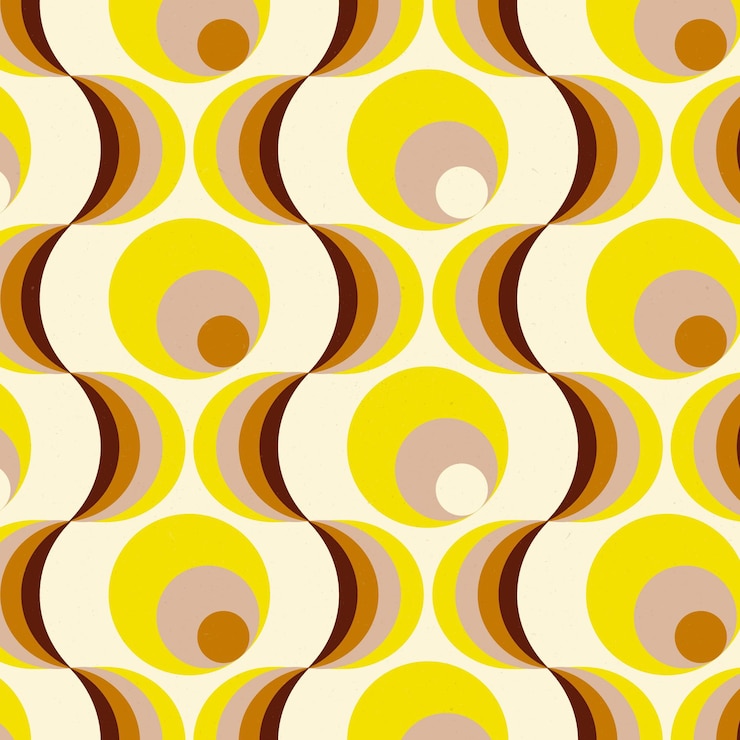 Vettore gratuito stile pattern psichedelico groovy