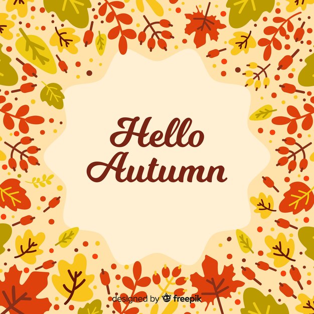 Stile piano di sfondo decorativo autunno