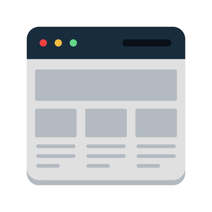 Vettore gratuito stile piatto del sito web