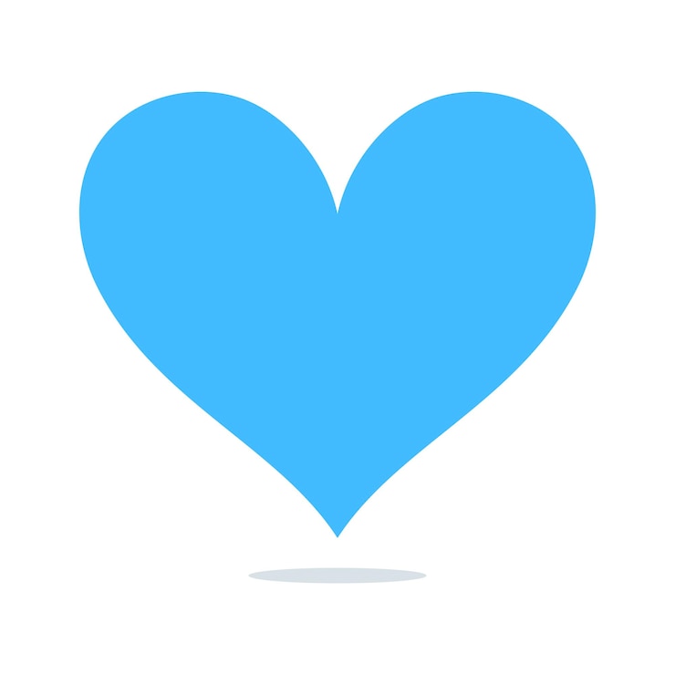 Vettore gratuito stile piatto di base a cuore blu