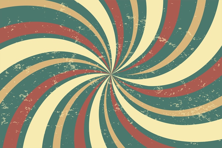 Vettore gratuito stile retro twirl spiral line pattern background design