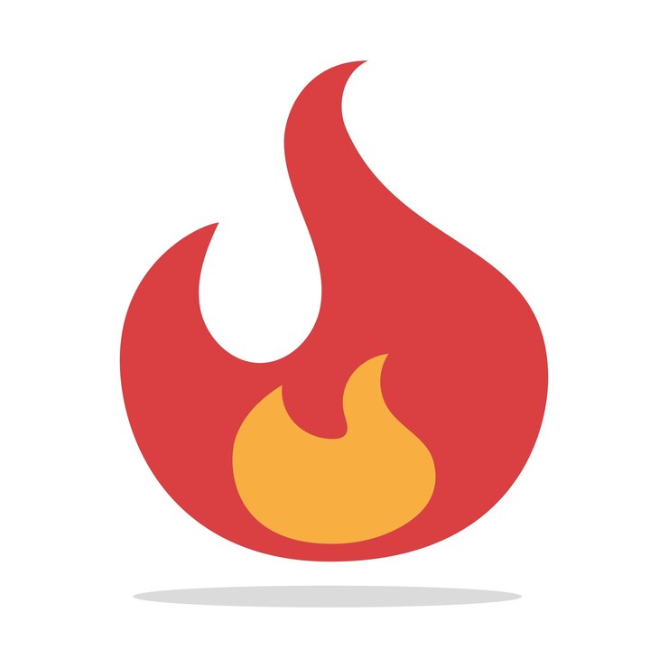 Vettore gratuito stile semplice della fiamma