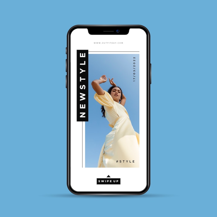 Vettore gratuito storia di instagram con foto