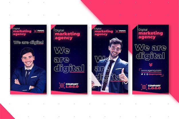 Storie di instagram aziendali di marketing