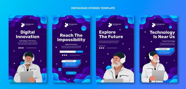 Storie di Instagram con tecnologia gradiente