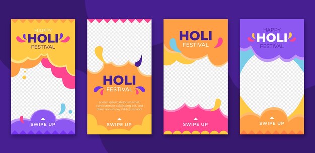 Storie di instagram del festival di holi
