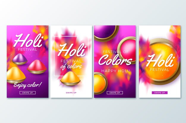 Storie di Instagram del festival di Holi