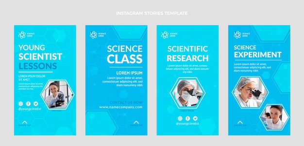 Storie di instagram di scienza piatta