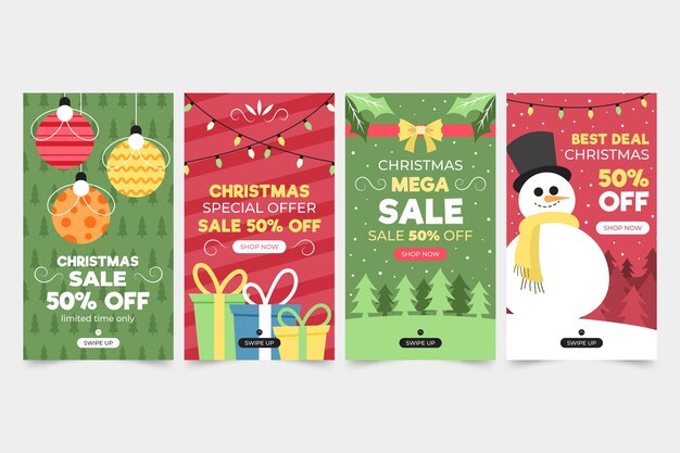 Storie di instagram di vendita di Natale