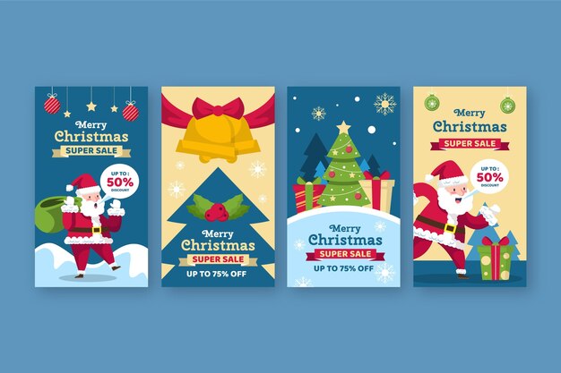 Storie di instagram di vendita di Natale