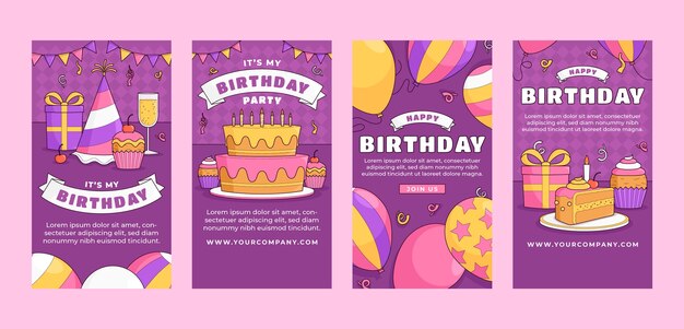 Storie di instagram per la celebrazione del buon compleanno