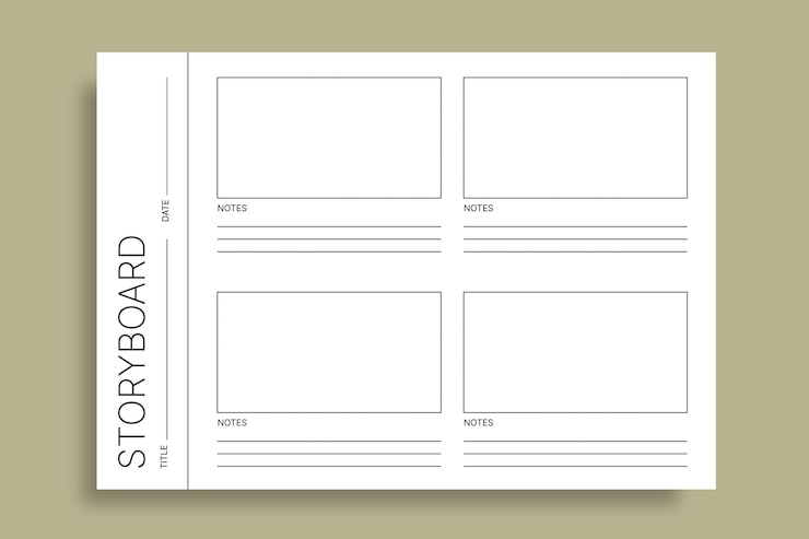 Vettore gratuito storyboard semplice a 4 pannelli