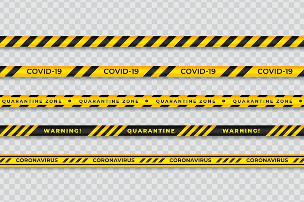 Strisce di quarantena realistiche