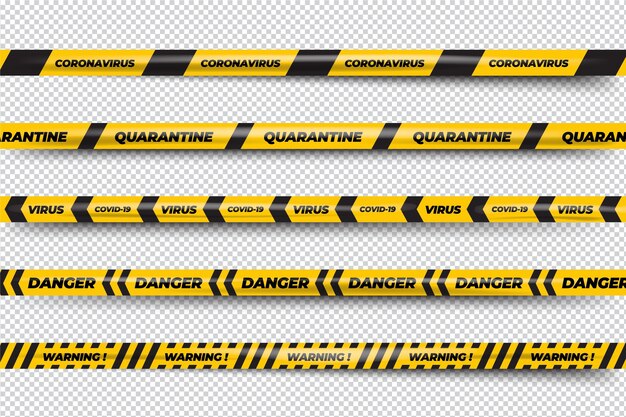 Strisce di quarantena realistiche