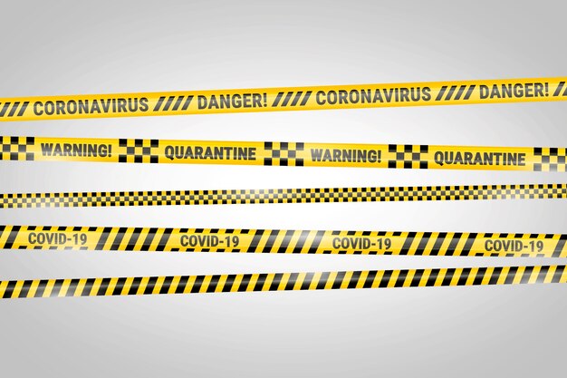 Strisce di quarantena realistiche