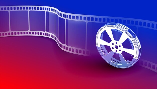 Striscia di pellicola cinematografica sfondo vibrante