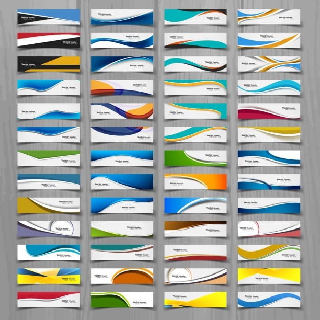 Vettore gratuito striscioni colorati