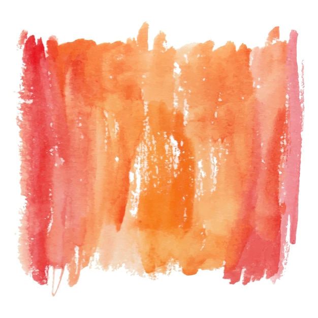 Struttura dell'acquerello rosso e arancione con pennellate
