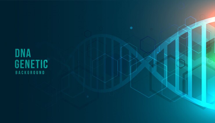 Vettore gratuito struttura medica del dna incandescente design sanitario