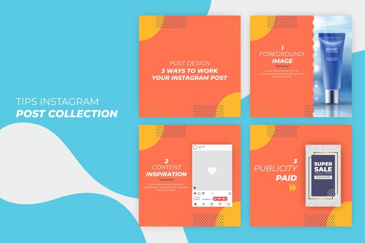 Vettore gratuito suggerimenti raccolta post instagram