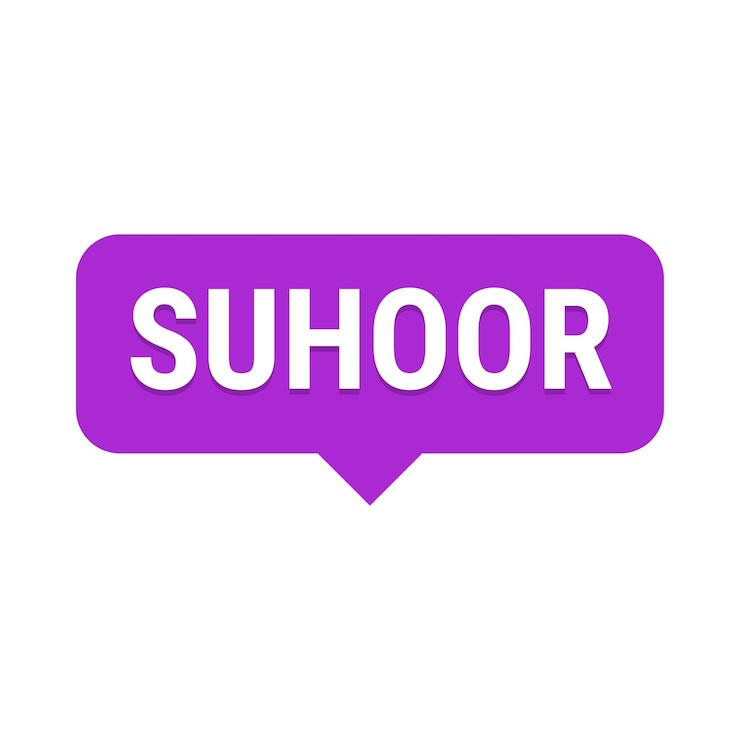 Vettore gratuito suhoor essentials tips and tricks for a healthy ramadan purple vector callout banner