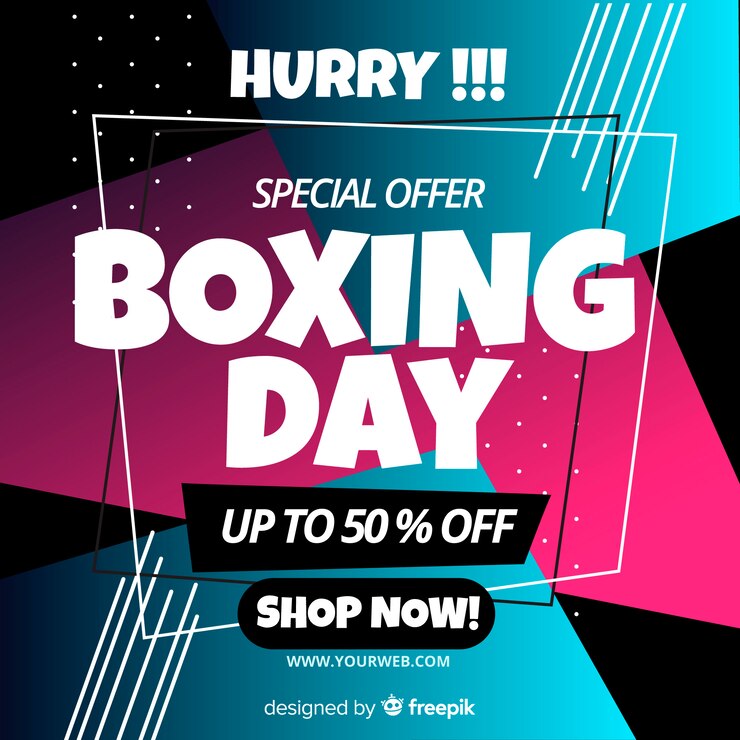Vettore gratuito sulla base delle vendite del boxing day