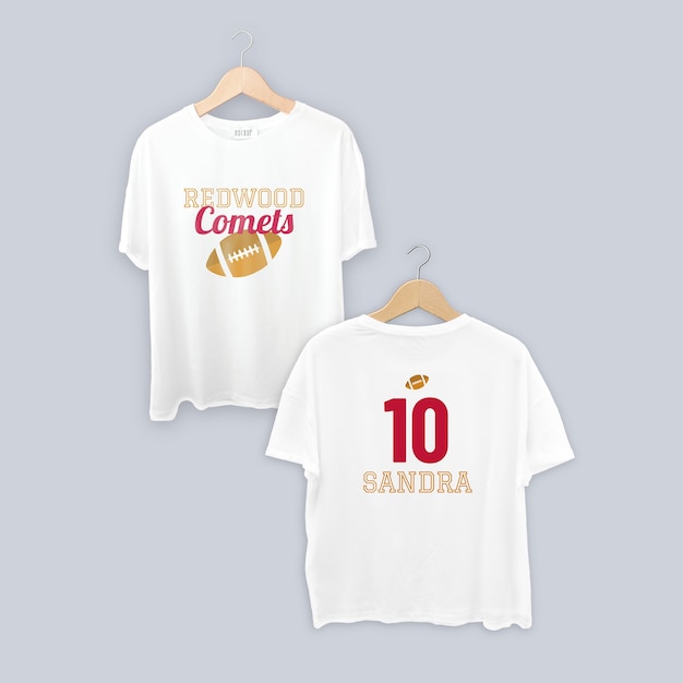 T-shirt da calcio vintage in due tonalità