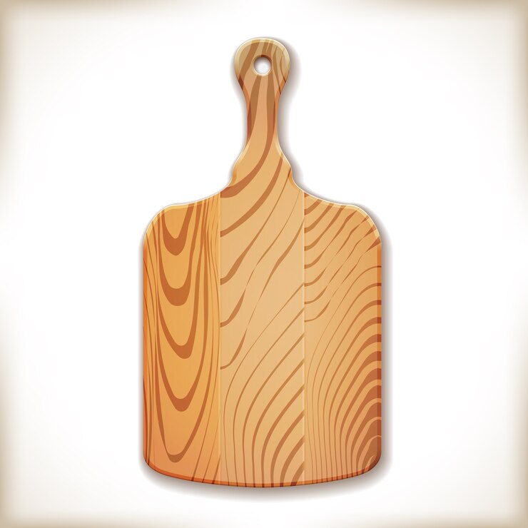 Vettore gratuito tagliere di legno isolato