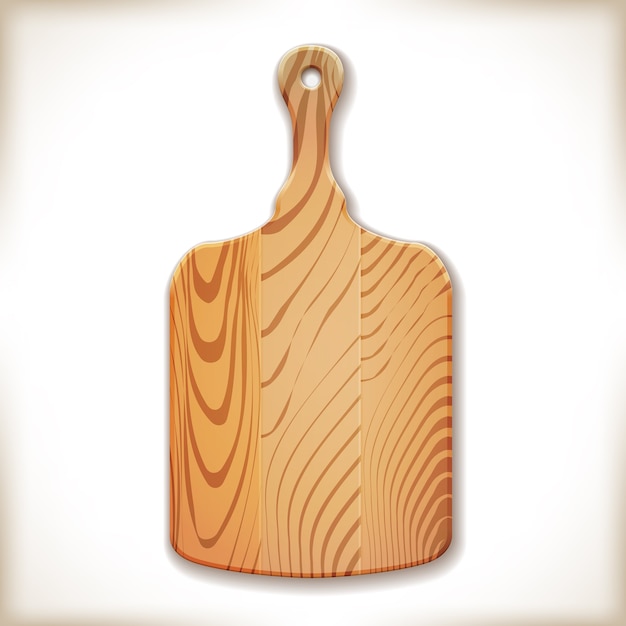 Tagliere di legno isolato