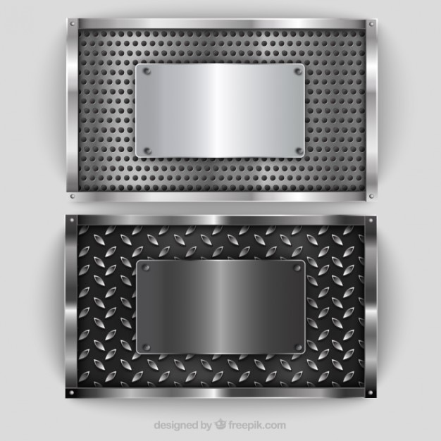 Targhe d'argento metallico pacco
