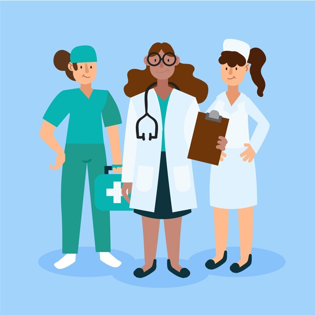 Team di professionisti della salute composto da donne