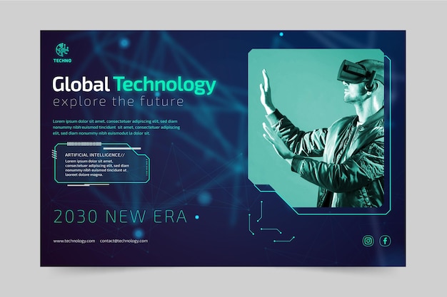Tecnologia e modello di banner futuro